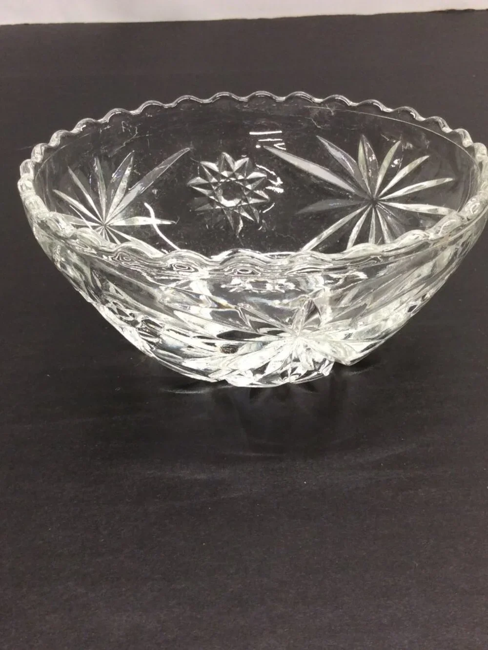 Vintage Anchor Hocking Glass Dessert/Cereal Bowl (Star of David Pattern) 5